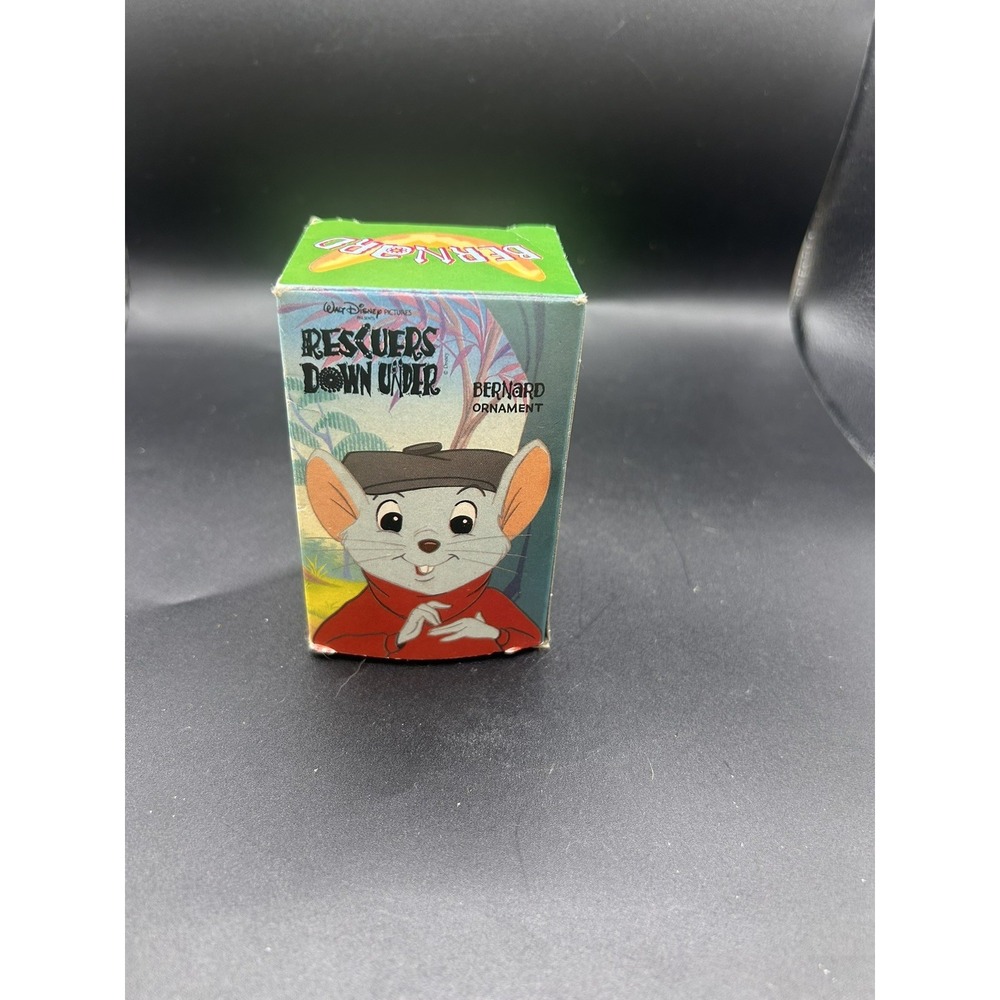 VINTAGE 1990 Disney's RESCUERS Miss Bianca Mouse Flocked Christmas Ornament